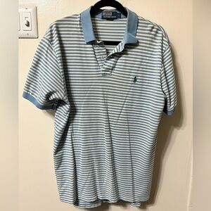 Polo by Ralph Lauren Blue and White Striped Shirt